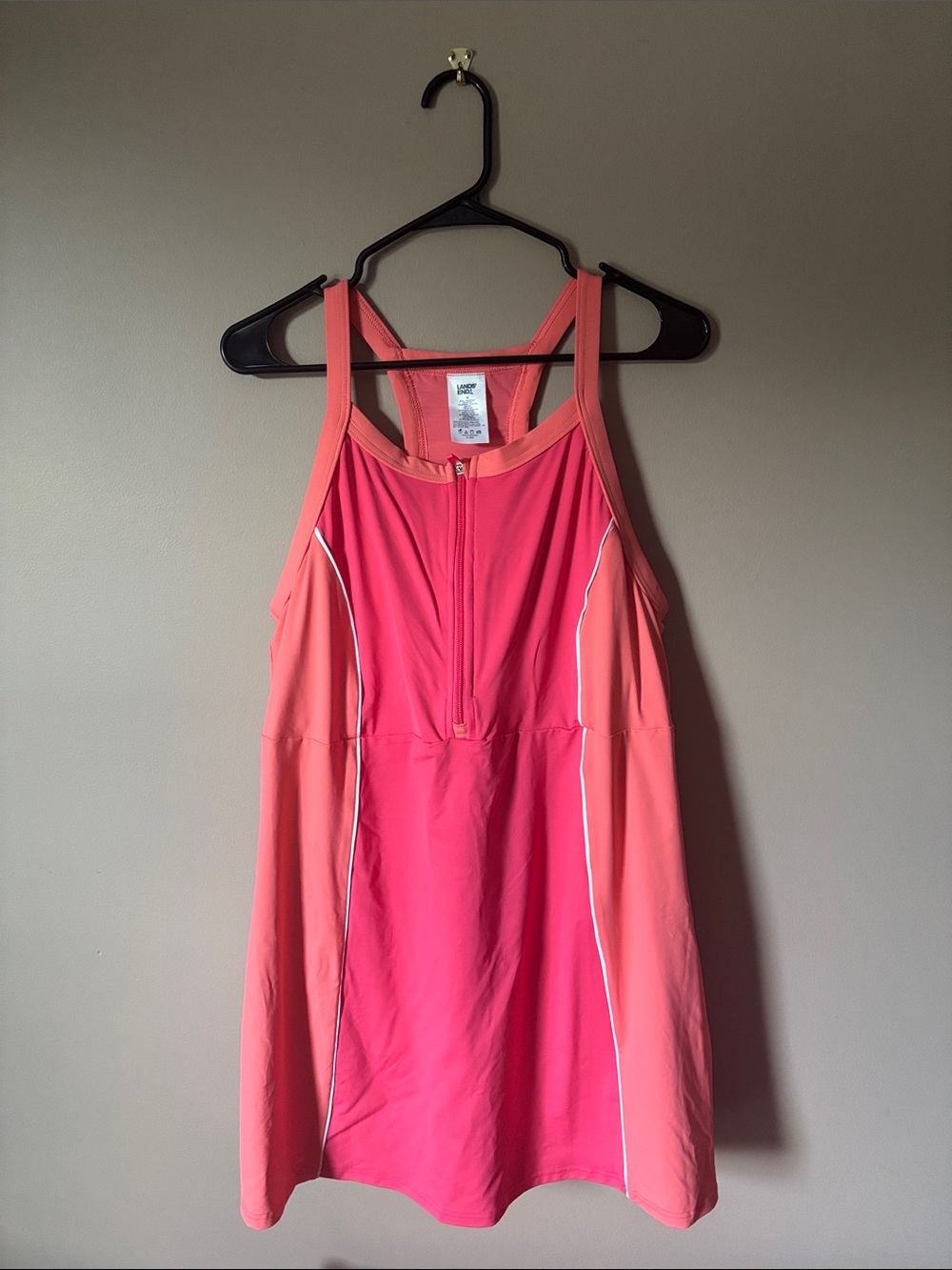Lands' End Pink and Coral Swimdress